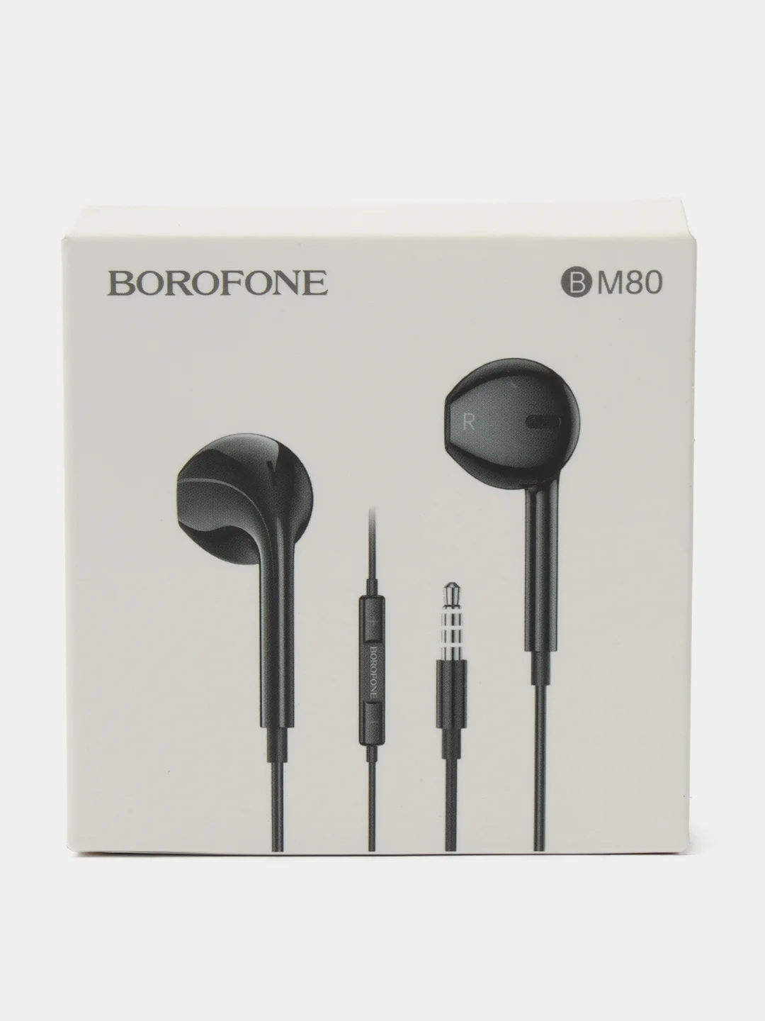 Зеленый наушники с микрофоном Borofone для iPhone и Android, с разъёмом 3.5 Jack