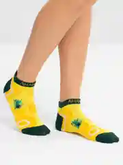 Желтый носки укороченные, хлопковые, плотные