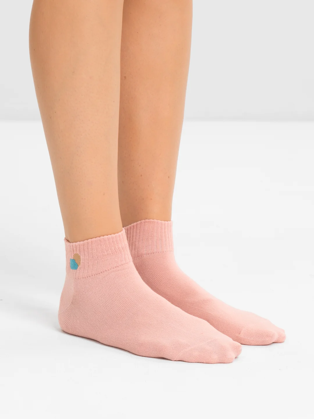 Конфетный носки женские POOPSOCKS, средней длины, с вышивкой