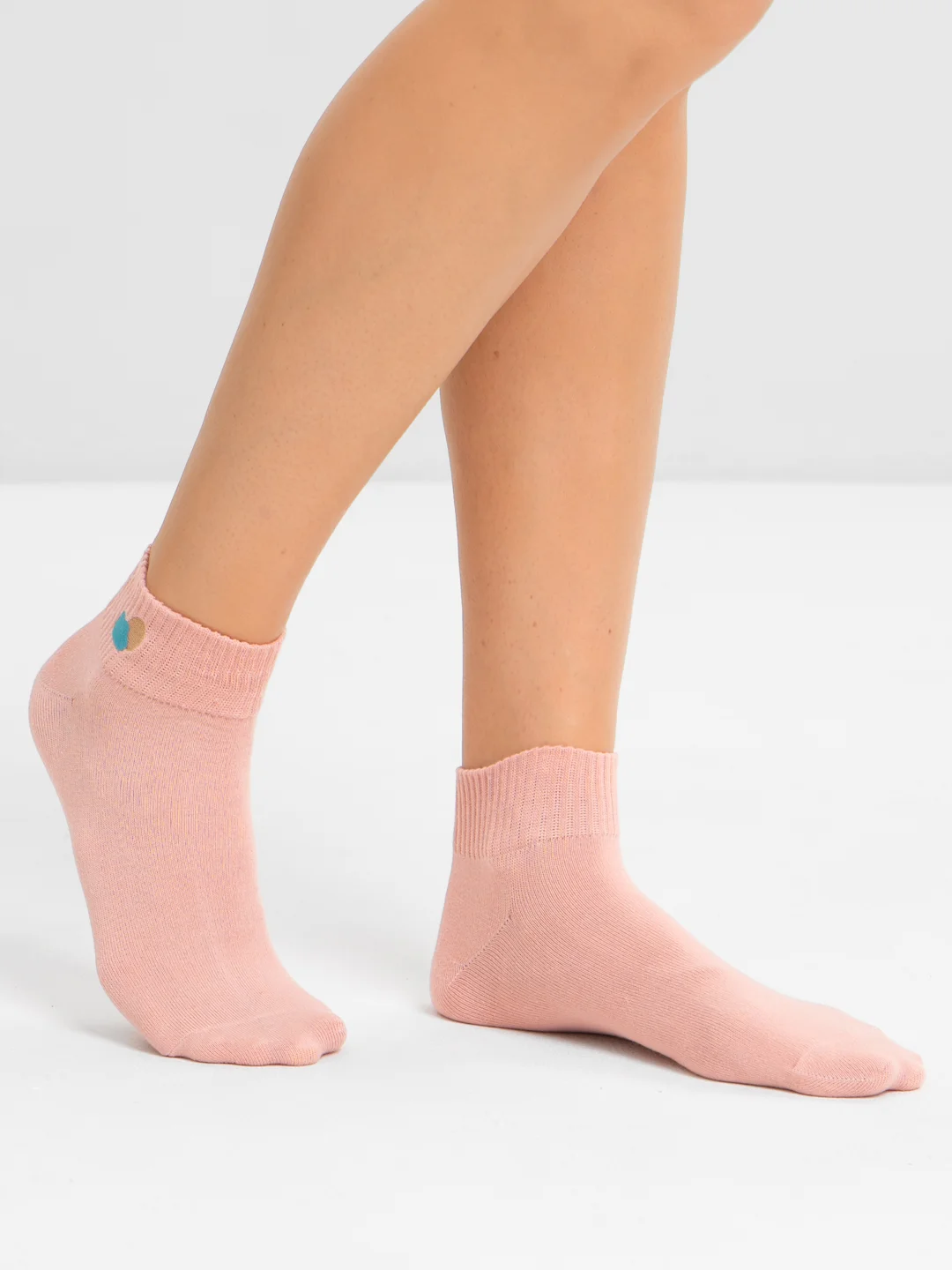 Конфетный носки женские POOPSOCKS, средней длины, с вышивкой