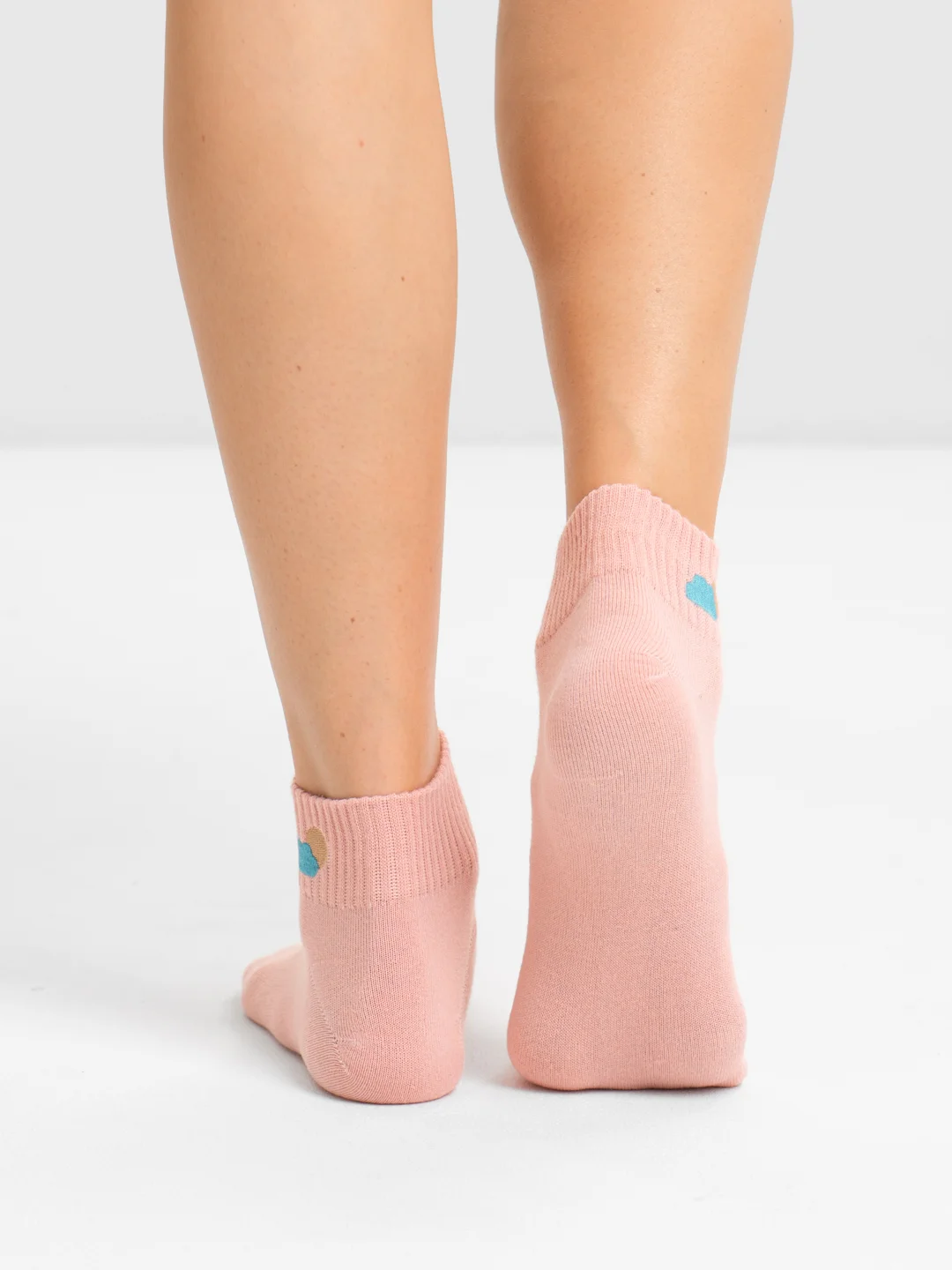 Конфетный носки женские POOPSOCKS, средней длины, с вышивкой