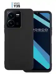 Чехол ROSCO для Vivo Y35, матовый, силиконовый, тонкий, бортик вокруг камер