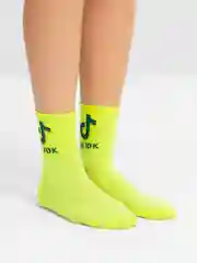Салатовый яркие Носки "Тик Ток"