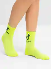 Салатовый яркие Носки "Тик Ток"
