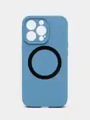 Небесно-голубой чехол Silicone Case для iPhone 11/12/13/14/Pro/Max/Plus/Mini, с функцией MagSafe (Магсейф)