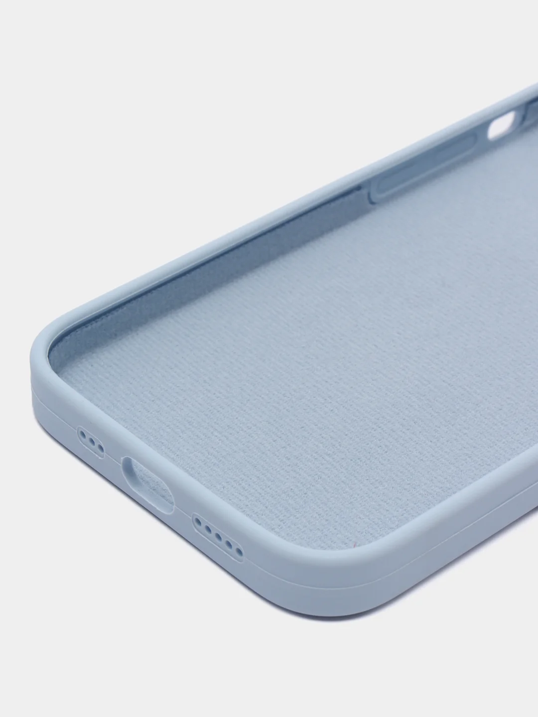 Светло-синий чехол Silicone Case для iPhone 11/12/13/14/Pro/Max/Plus/Mini, с функцией MagSafe (Магсейф)