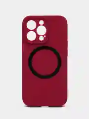 Тёмно-бордовый чехол Silicone Case для iPhone 11/12/13/14/Pro/Max/Plus/Mini, с функцией MagSafe (Магсейф)