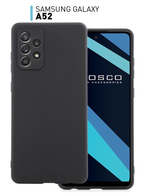 Чехол матовый силиконовый ROSCO для Samsung Galaxy A52, бортик вокруг камер