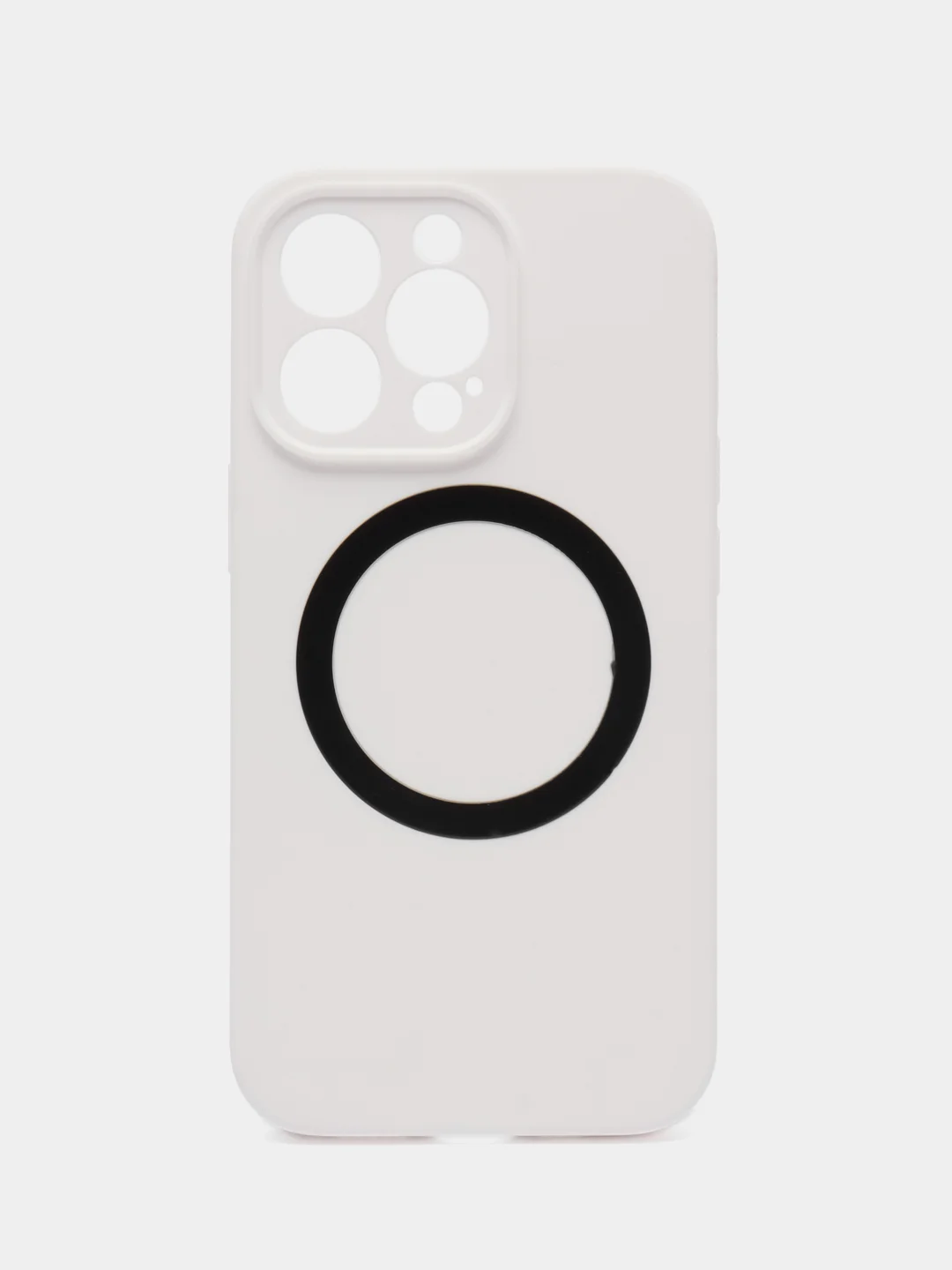 Белый чехол Silicone Case для iPhone 11/12/13/14/Pro/Max/Plus/Mini, с функцией MagSafe (Магсейф)