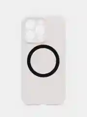 Белый чехол Silicone Case для iPhone 11/12/13/14/Pro/Max/Plus/Mini, с функцией MagSafe (Магсейф)