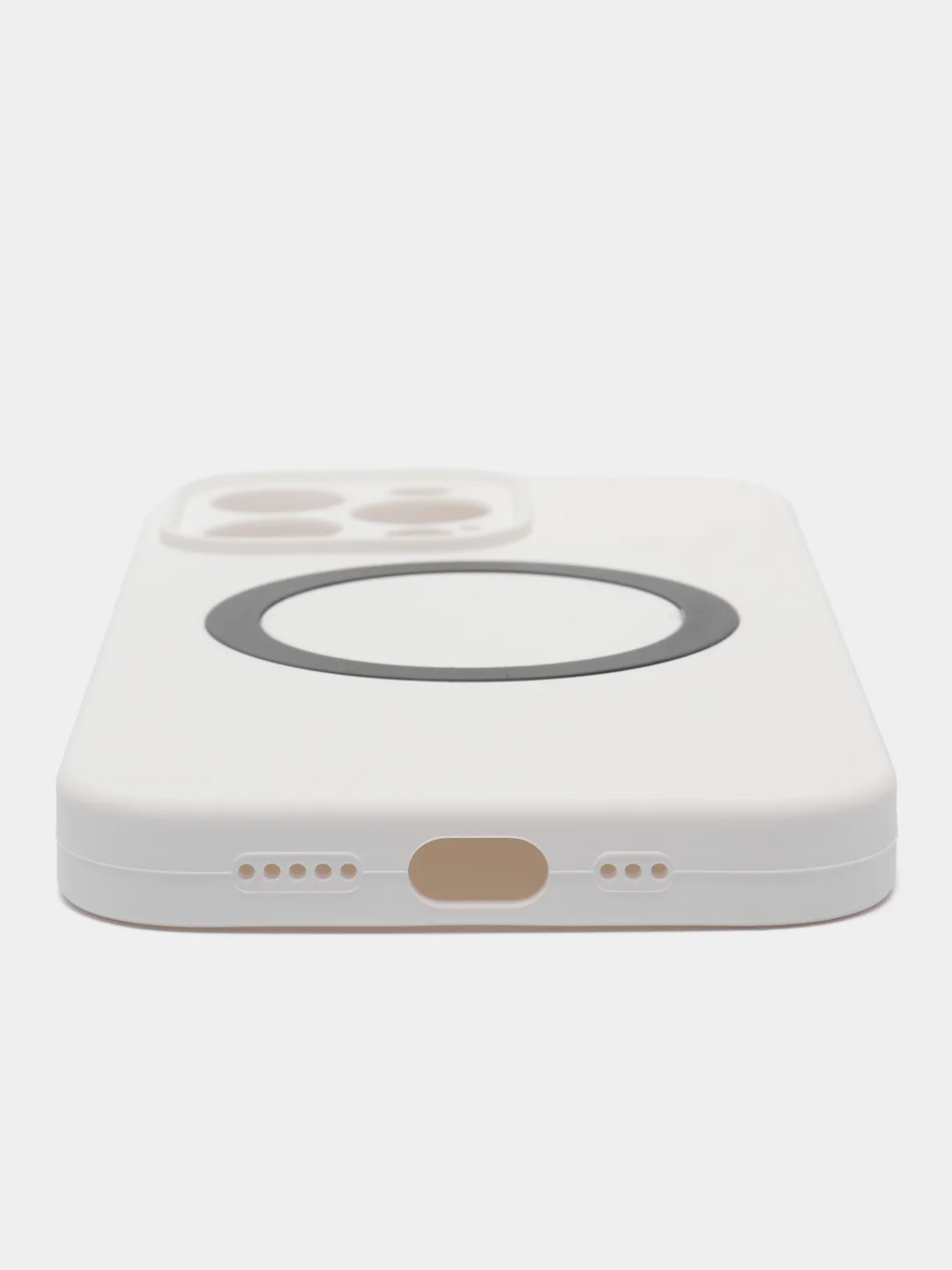 Белый чехол Silicone Case для iPhone 11/12/13/14/Pro/Max/Plus/Mini, с функцией MagSafe (Магсейф)