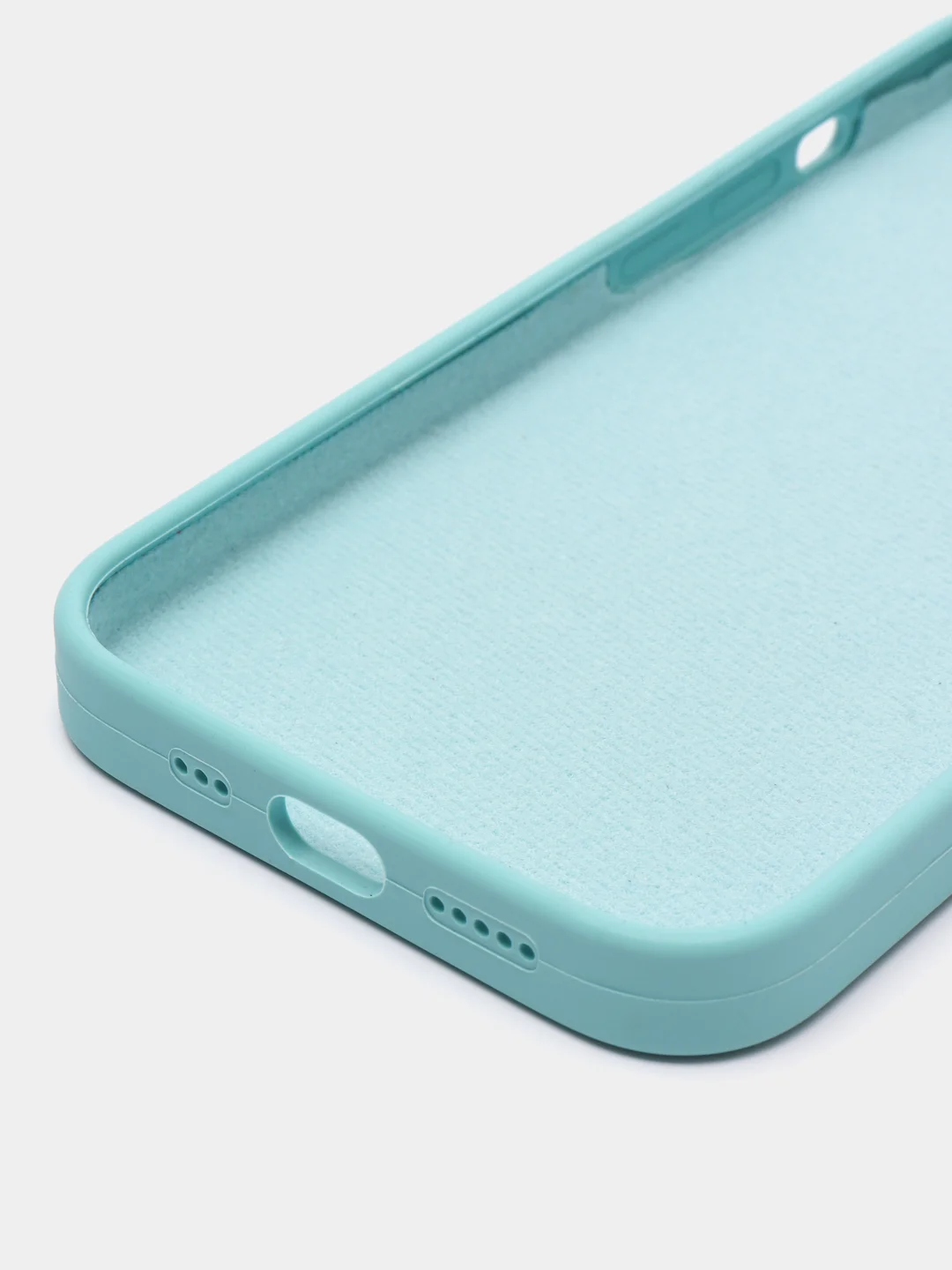 Мятный чехол Silicone Case для iPhone 11/12/13/14/Pro/Max/Plus/Mini, с функцией MagSafe (Магсейф)