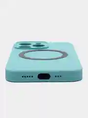 Мятный чехол Silicone Case для iPhone 11/12/13/14/Pro/Max/Plus/Mini, с функцией MagSafe (Магсейф)