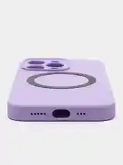 Лавандовый чехол Silicone Case для iPhone 11/12/13/14/Pro/Max/Plus/Mini, с функцией MagSafe (Магсейф)