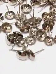 Серебряный мебельные гвозди обивочные декоративные, 100 штук