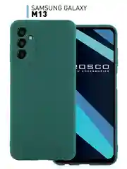 Чехол ROSCO для Samsung Galaxy M13, матовый, силиконовый, бортик вокруг камер