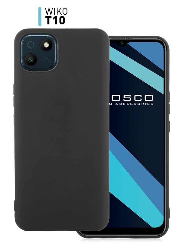 Чехол ROSCO для WIKO T10 матовый силиконовый тонкий, бортик вокруг камер