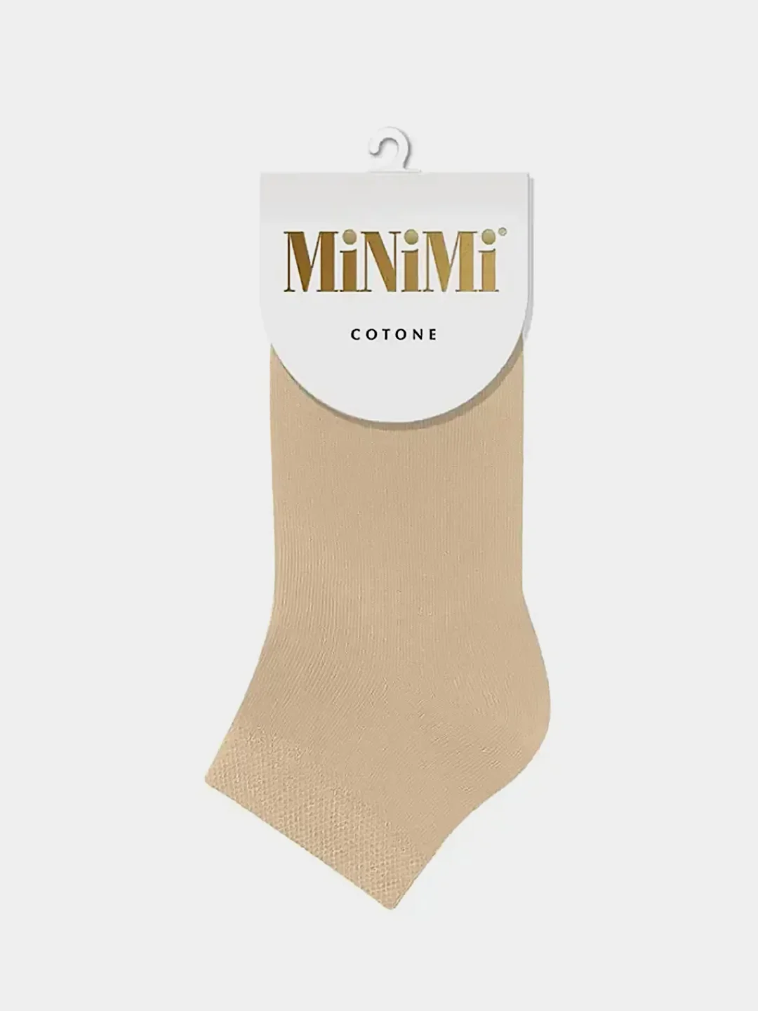 Бежевый носки женские MiNiMi COTONE 1201, хлопок, укороченные