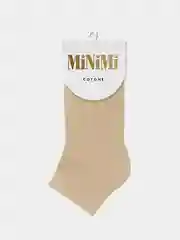 Бежевый носки женские MiNiMi COTONE 1201, хлопок, укороченные