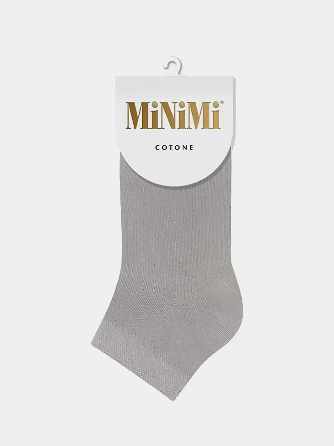 Серый носки женские MiNiMi COTONE 1201, хлопок, укороченные