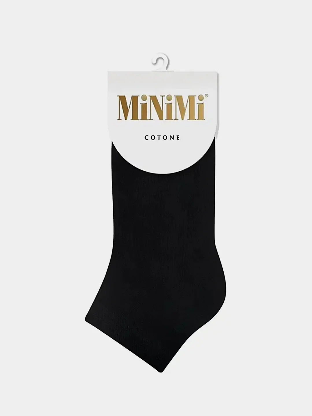 Черный носки женские MiNiMi COTONE 1201, хлопок, укороченные