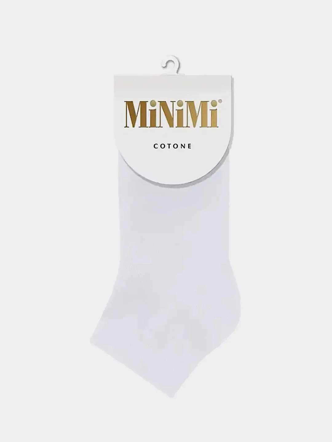 Белый носки женские MiNiMi COTONE 1201, хлопок, укороченные