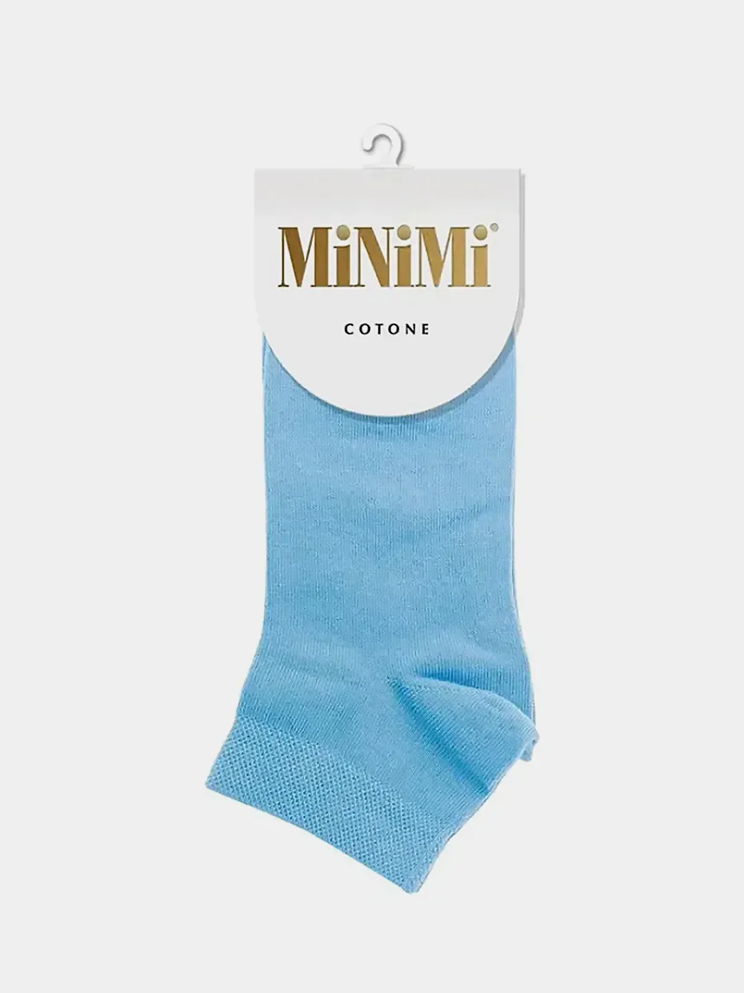 Белый носки женские MiNiMi COTONE 1201, хлопок, укороченные
