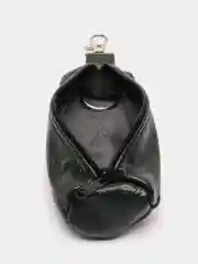 Зеленый ключница мужская женская  из натуральной кожи