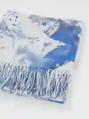Синий платок женский, хлопковый, на шею, голову, весна, летний