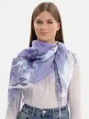 Сиреневый платок женский, хлопковый, на шею, голову, весна, летний