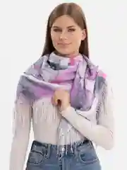 Тёмно-розовый платок женский, хлопковый, на шею, голову, весна, летний