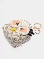 Серебряный кошелек-рюкзачок Сова гламурная, 9 х 7 х 4 см