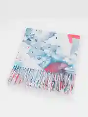 Голубой платок женский, хлопковый, на шею, голову, весна, летний