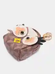 Тёмно-розовый кошелек-рюкзачок Сова гламурная, 9 х 7 х 4 см