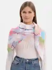 Розовый платок женский, хлопковый, на шею, голову, весна, летний