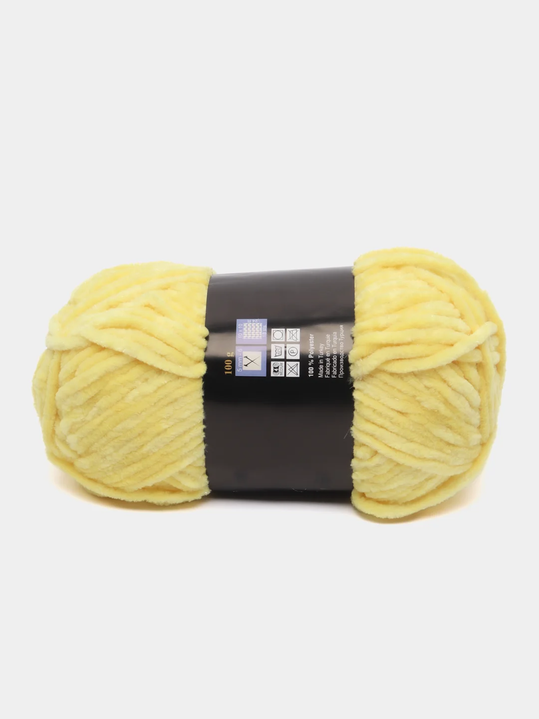 Желтый плюшевая пряжа Himalaya Bursa Chenille, 100 г, 120 м