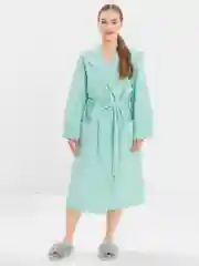 Халат женский с капюшоном, вафельный, Lilians