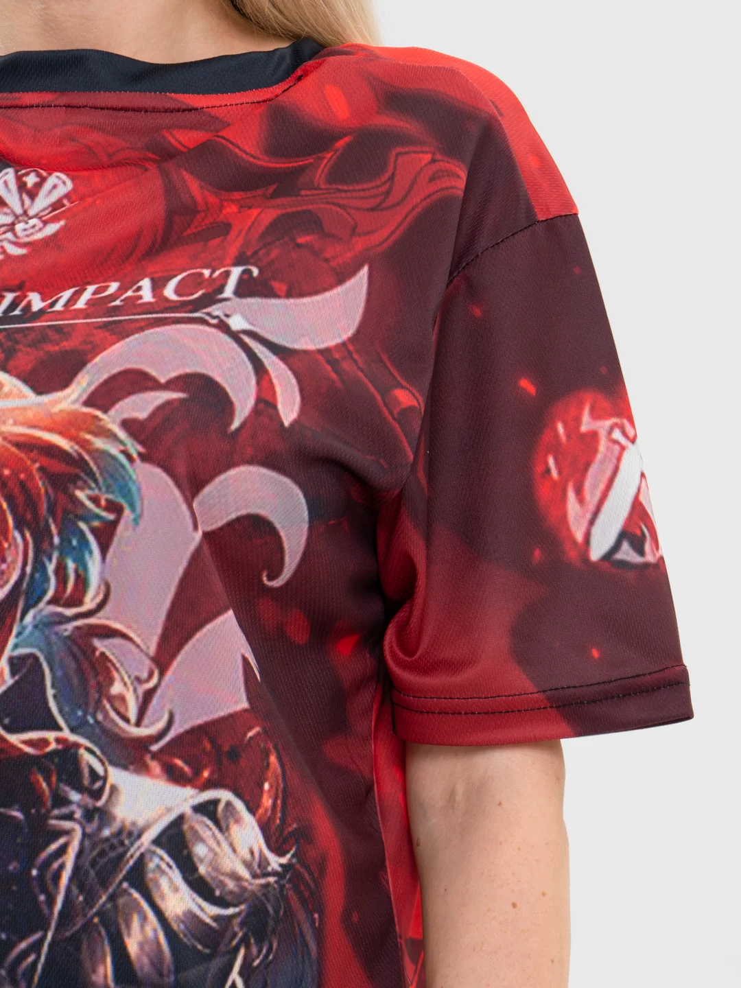 Аметистовый футболки по аниме игре Genshin Impact