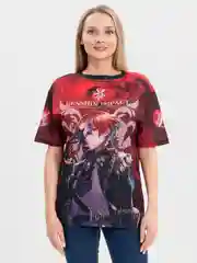 Аметистовый футболки по аниме игре Genshin Impact
