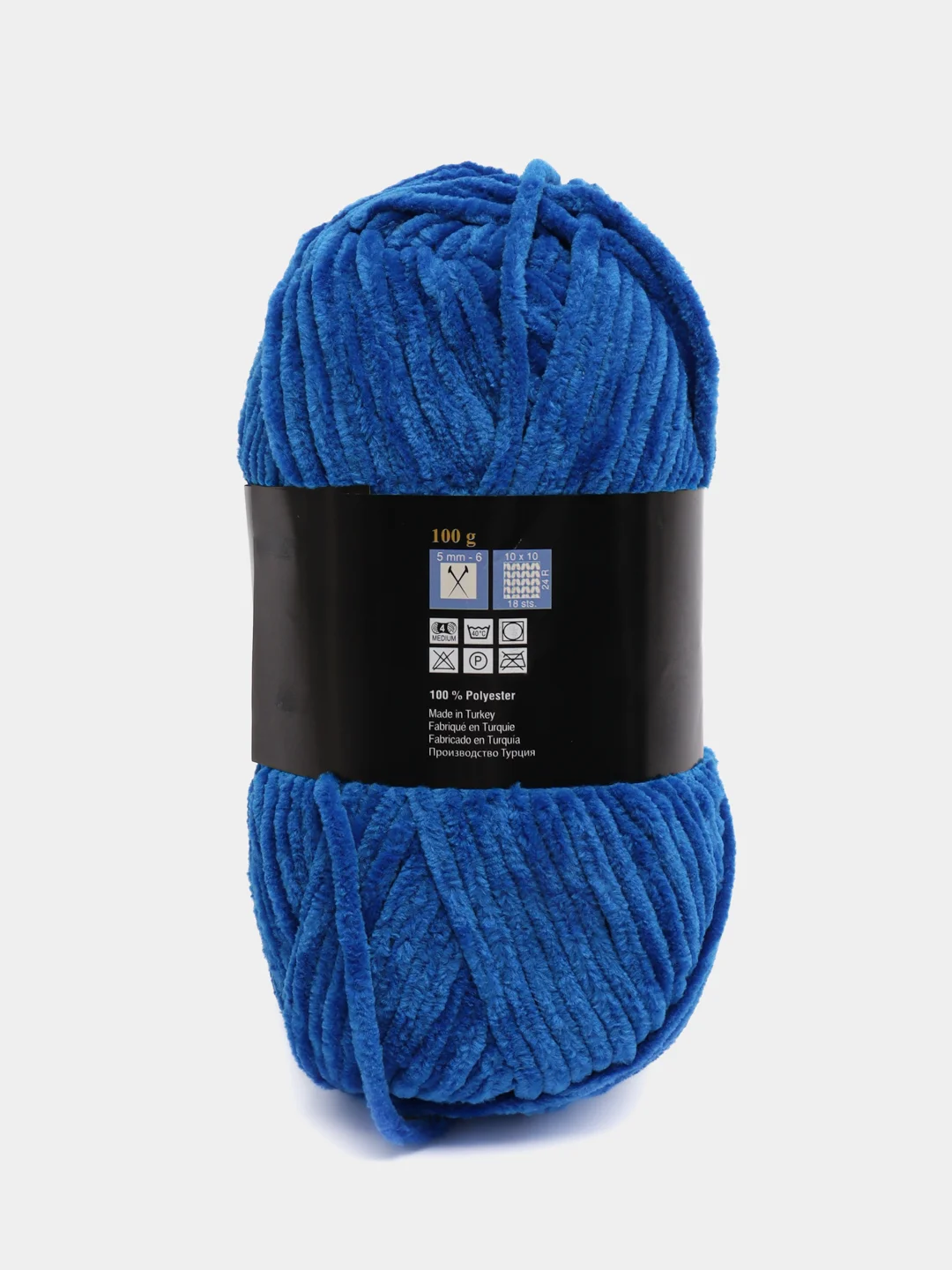 Синий плюшевая пряжа Himalaya Bursa Chenille, 100 г, 120 м