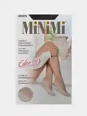 Черный носки MiNiMi женские EDEN 20 den, имитация хлопкового подследника