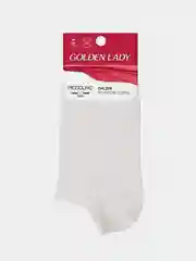 Белый носки Golden Lady женские, супер-укороченные, цветные, спортивные, хлопок PICCOLINO