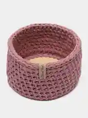 Багровый корзина для хранения, вязаная
