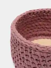 Багровый корзина для хранения, вязаная