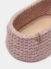 Розовый корзина для хранения, вязаная