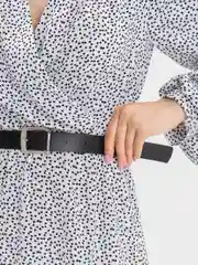 Белый платье женское "Сердечки", с длинным рукавом