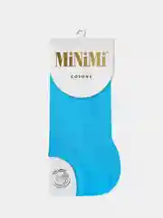 Голубой носки женские MiNiMi COTONE 1101, хлопок, укороченные