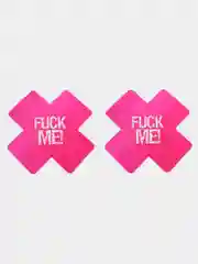 Пэстисы наклейки на грудь Fuck me, кресты на соски, стикини, самоклеющиеся накладки