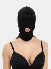 Балаклава БДСМ, черная маска, маска-шлем на голову БДСМ, шапка с отверстием для глаз и рта