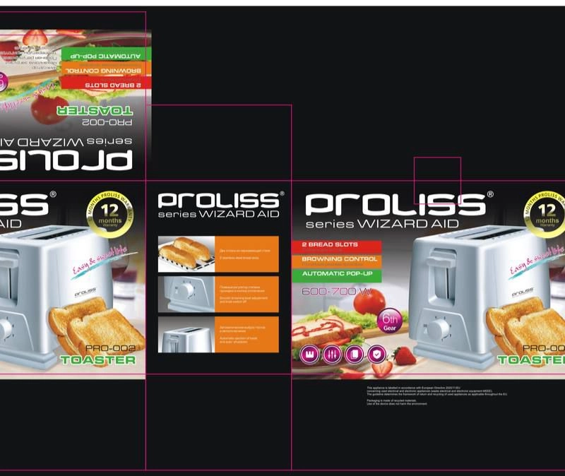 Тостер Proliss Pro-002, 7 степеней обжаривания